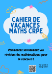 Cahier de vacances CRPE maths